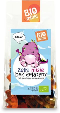 Żelki (misie) bez żelatyny BIO 100g- Bio Minki