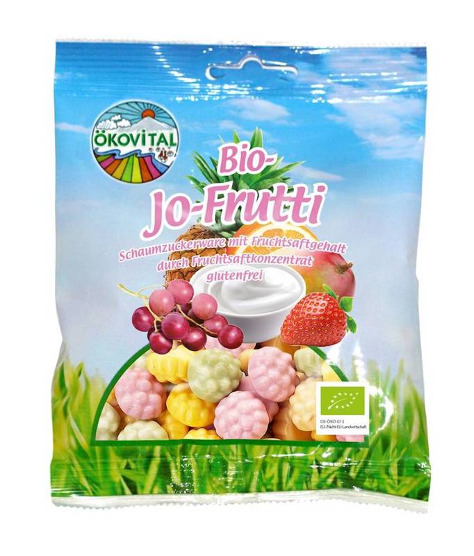 Żelki owocowe jogurtowe bezglutenowe BIO 80g - Okovital