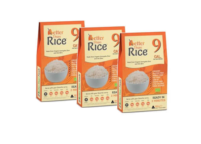 Zestaw 3x Makaron (Konajc typu noodle w kształcie ryżu) BIO bezglutenowy 385 g - Better Than Foods