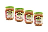 Zestaw 4x Bio fasolka w sosie pomidorowym 420g